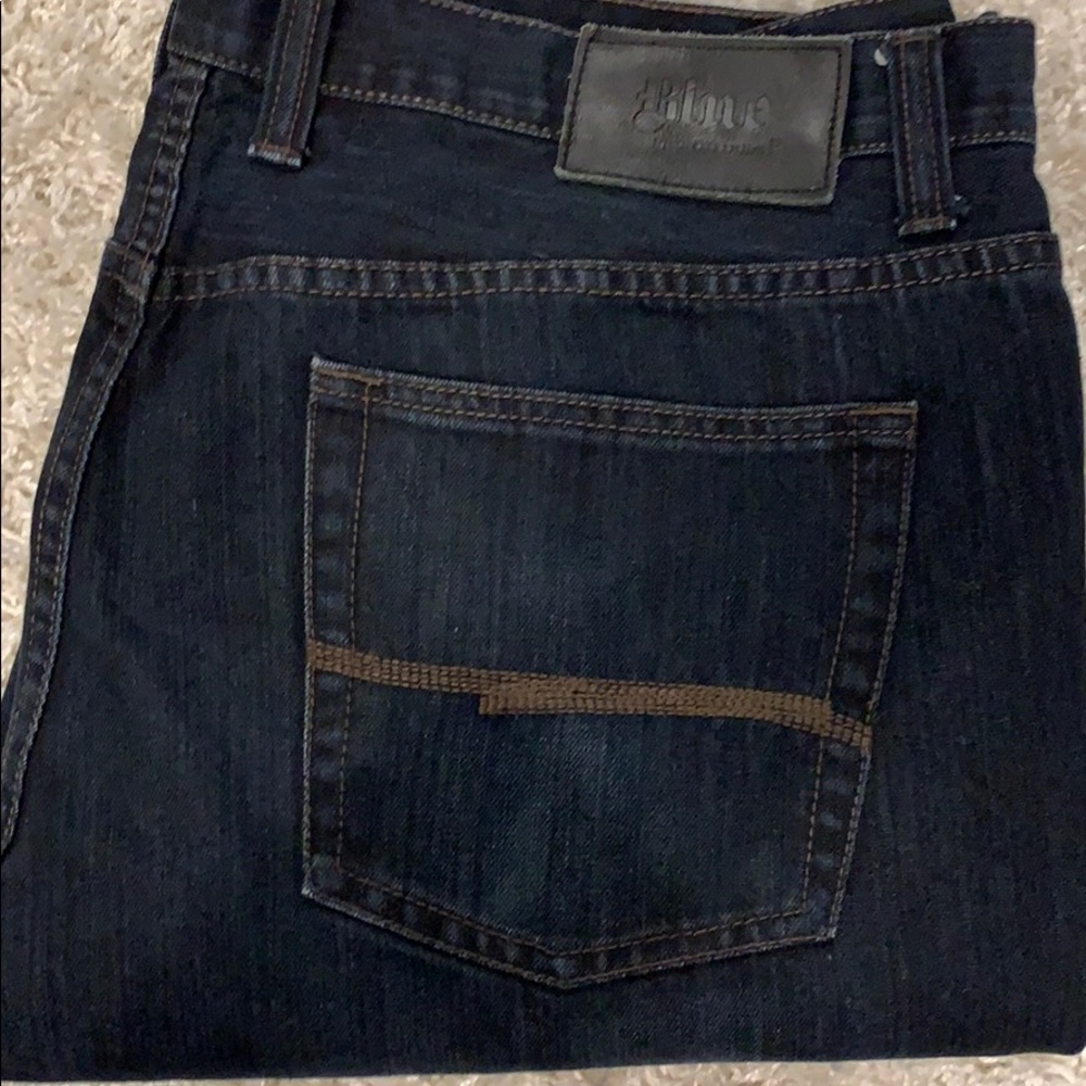 Mens BLUE PRONTO UOMO JEANS 38x32